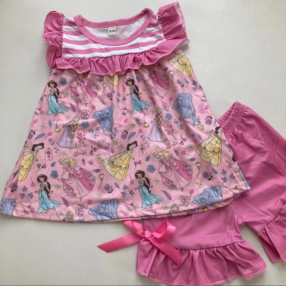 Boutique Princess Belle Jasmine cute Shorts set - Picture 5 of 9